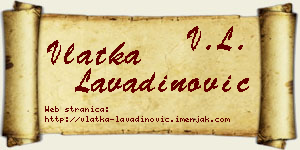Vlatka Lavadinović vizit kartica